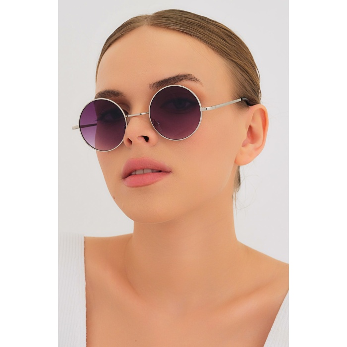 ModaLucci ML 46 Yuvarlak Siyah Unisex Güneş Gözlüğü