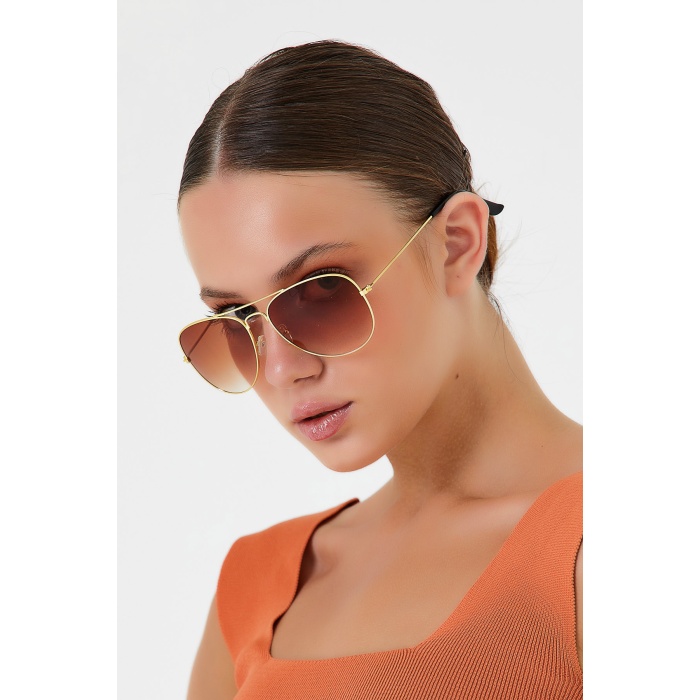 ModaLucci ML 02 Damla Kahverengi Unisex Güneş Gözlüğü