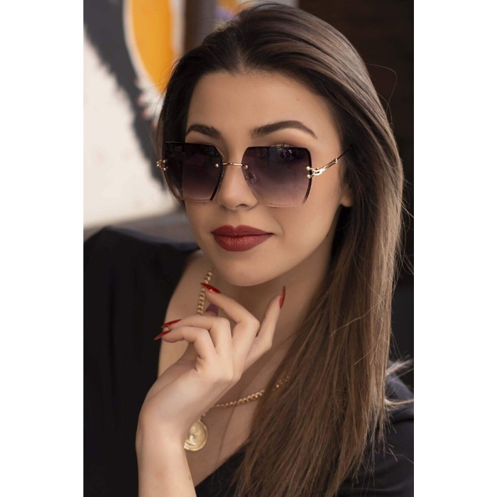 ModaLucci ML 17 Bizote Kristal Füme Kadın Güneş Gözlüğü