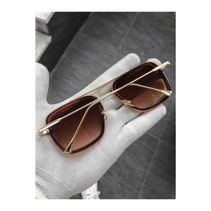 Modalucci Yeni Sezon Gold Kahve Unisex Güneş Gözlüğü