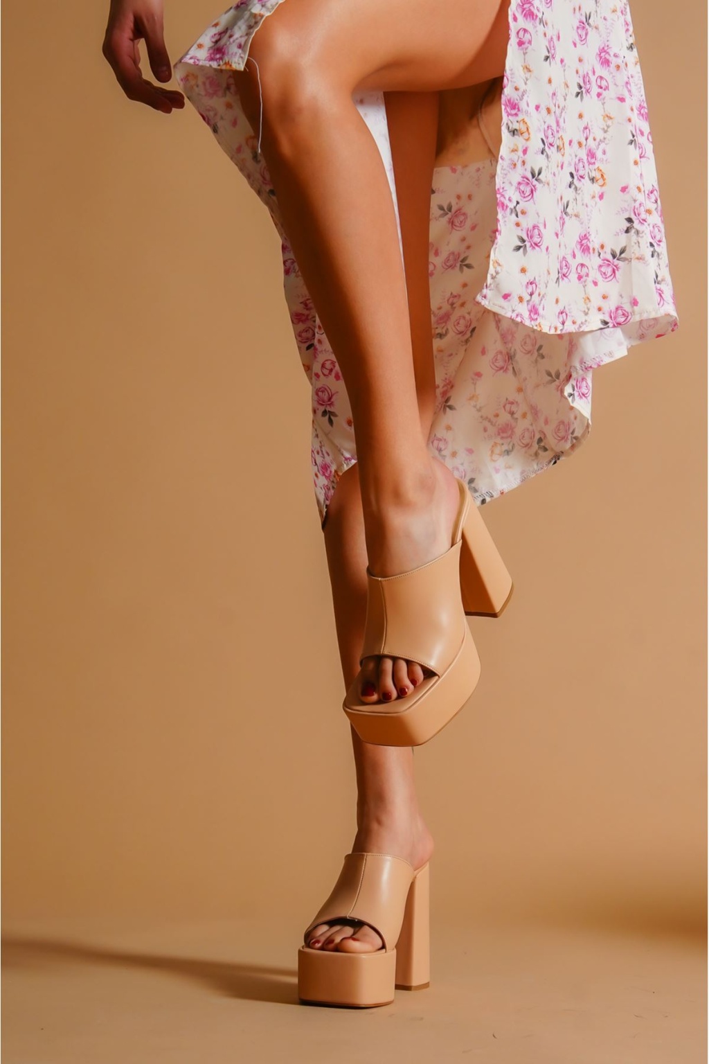 Stella Nude Cilt Tasarım Platform Kadın Ayakkabı