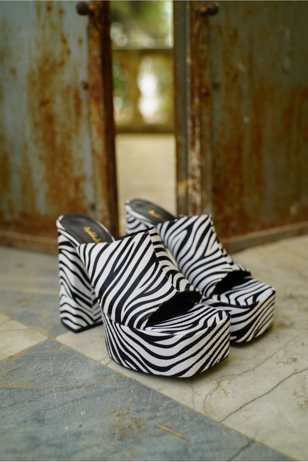 Stellas Zebra Desenli Tasarım Platform Kadın Ayakkabı