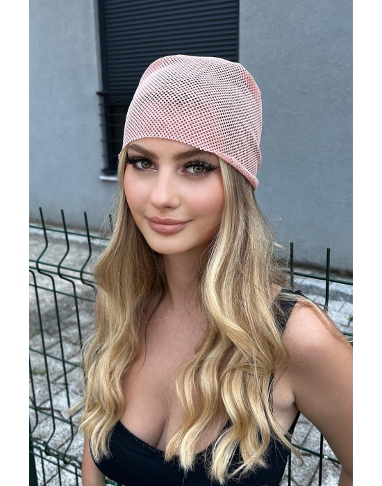 Pembe Renk Fileli Fular