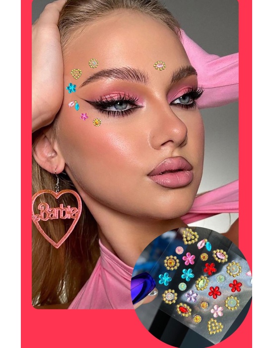 Vücut Ve Yüz Taşı/ Karışık Renk Sticker