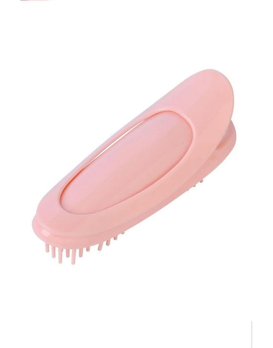 Pembe Renk Tarak Detaylı Saç Kabartma Tokası (Tek)