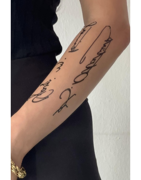 Geçici Atatürk İmza Dövme Tattoo
