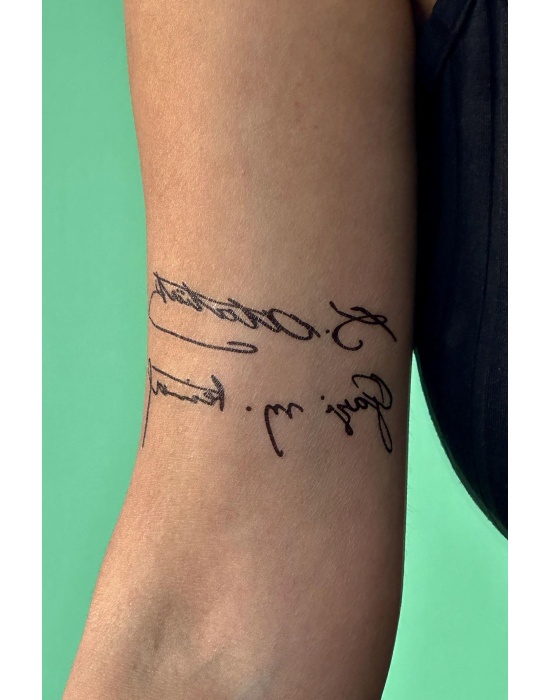 Geçici Atatürk İmza Mini Dövme Tattoo