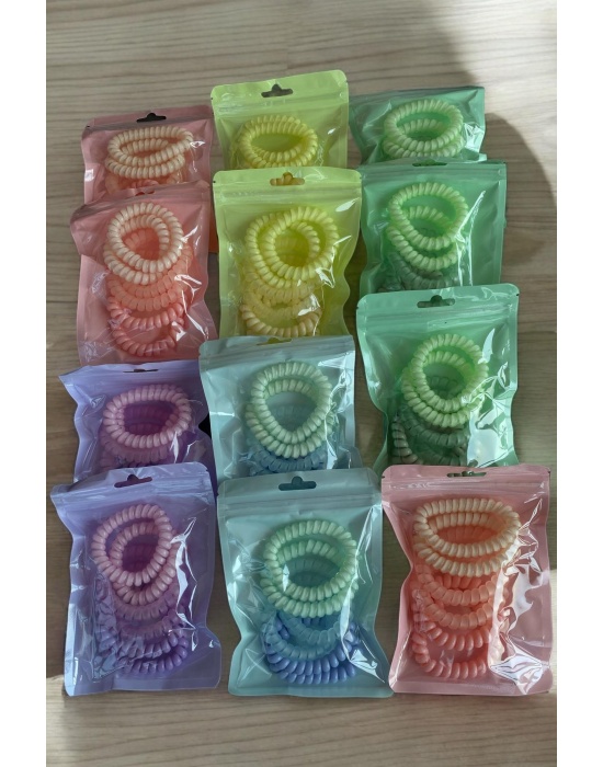 12li Karışık Renk Helezon Toka Set