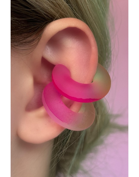 Sarı Ve Pembe Renk Ear Cuff Küpe (Çift)