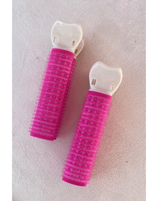 Pembe Renk Saç Kabartma Tokası/ Bigudi (Çift)