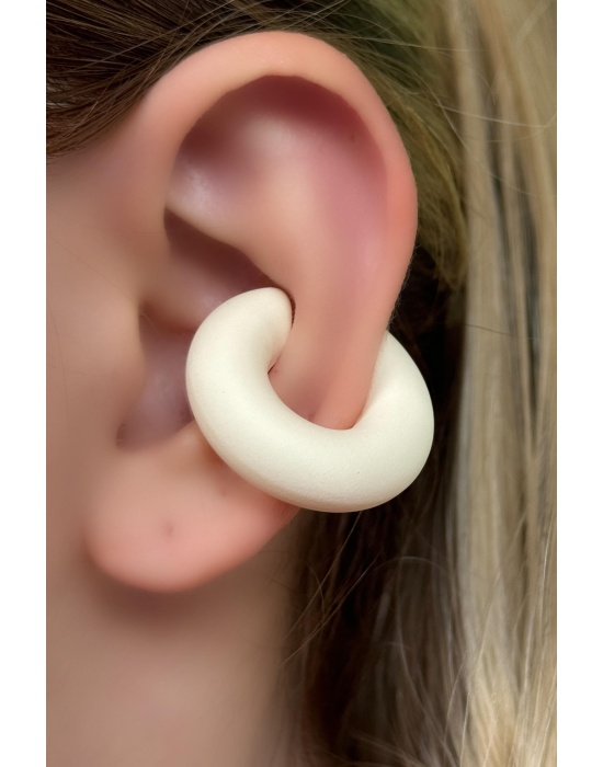 Krem Renk Ear Cuff Küpe (Çift)