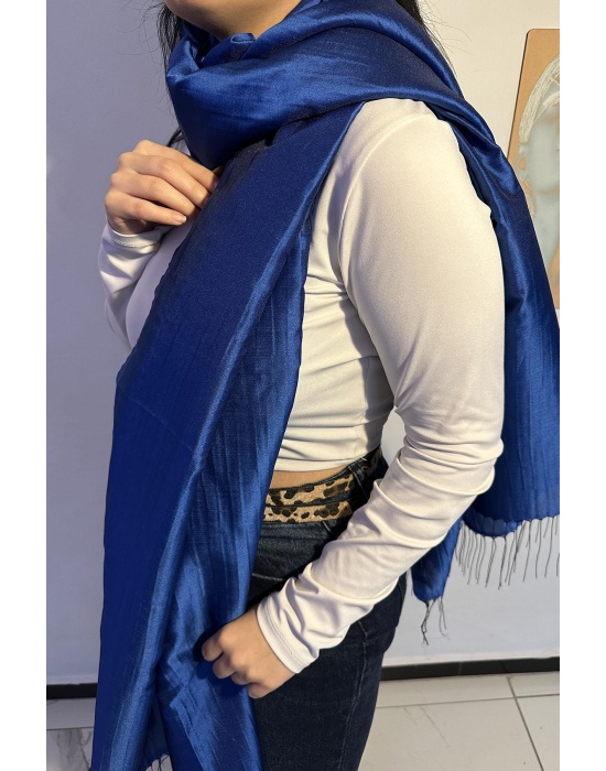 Lacivert Renk Tafta Şal