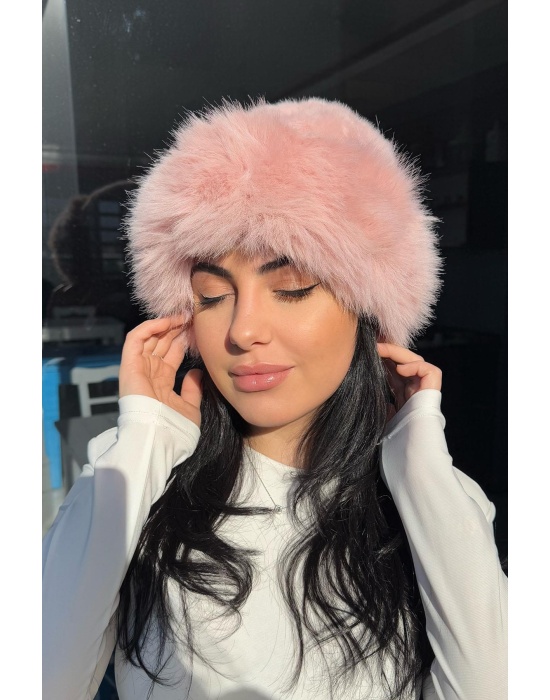 Pembe Renk Peluş Şapka