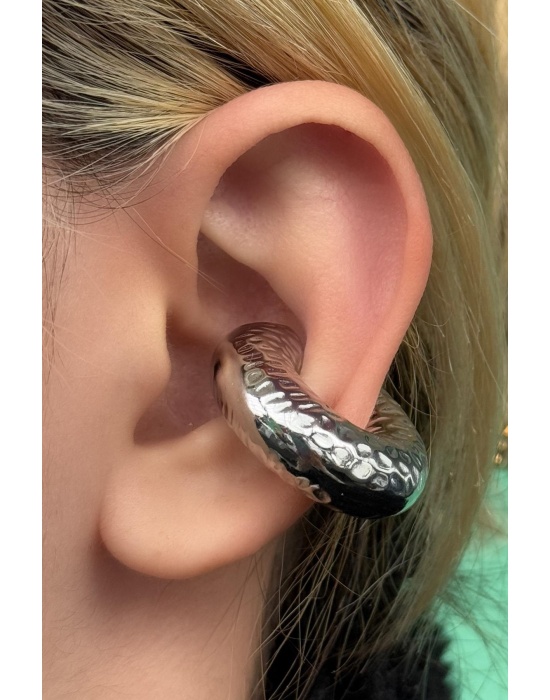 Gümüş Renk Halka Figürlü Ear Cuff (Çift)