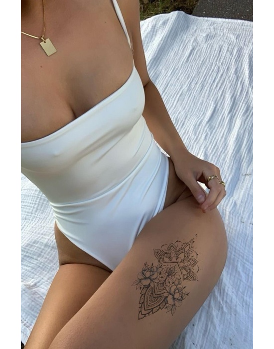 Geçici Çiçek Figürlü Dövme Tattoo