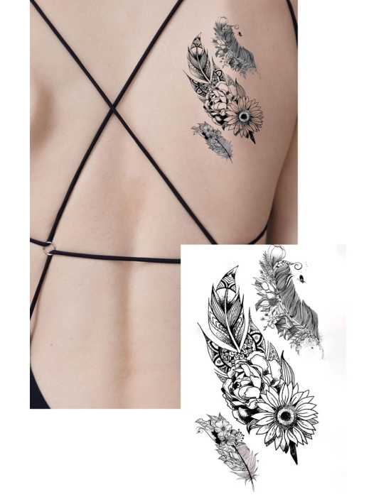 Geçici Tüy Figürlü Dövme Tattoo