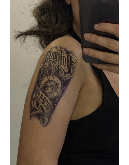 Geçici Karışık Figürlü Dövme Tattoo
