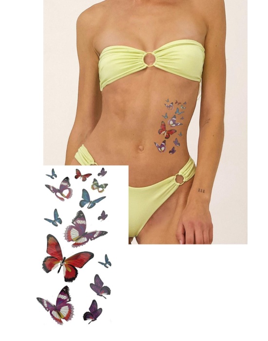 Geçici Kelebek Figürlü Dövme Tattoo