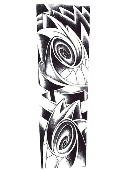 Geçici Tribal Figürlü Dövme Tattoo