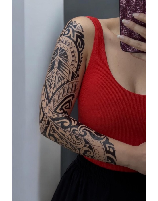 Geçici Tribal Figürlü Dövme Tattoo