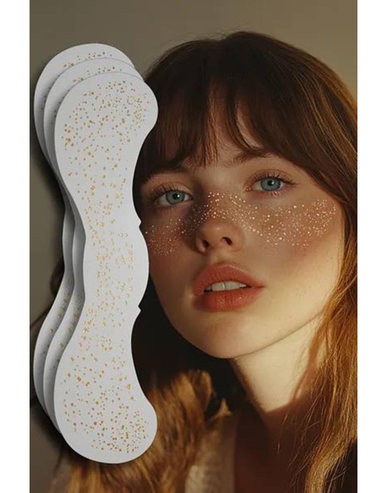 Geçici Altın Çil Makyaj Bandı Glitter Parıltılı Simli Bant / Tattoo