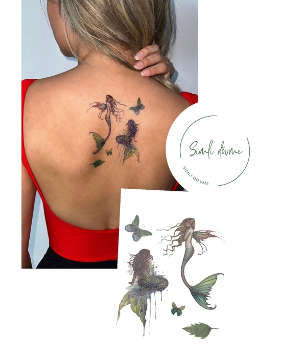 Geçici Deniz Yıldızı Figürlü Simli Dövme Tattoo