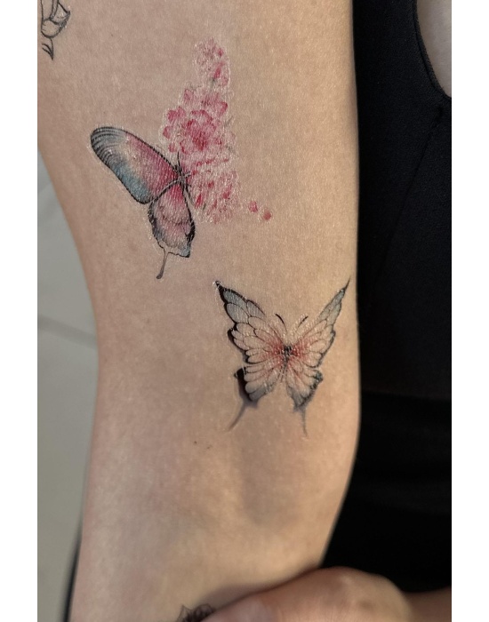 Geçici Kelebek Figürlü Mini Dövme Tattoo