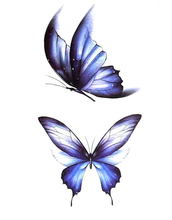Geçici Kelebek Figürlü Mini Dövme Tattoo