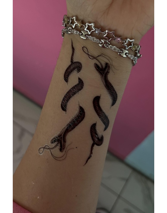 Geçici Yılan Figürlü Mini Dövme Tattoo