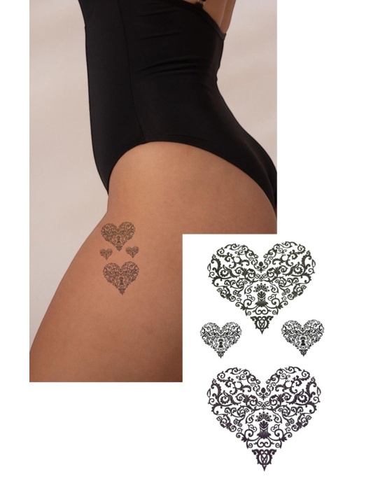 Geçici Kalp Figürlü Mini Dövme Tattoo