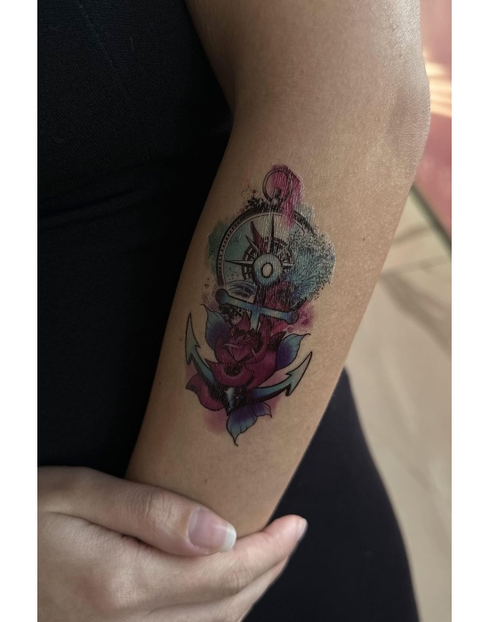 Geçici Çapa Figürlü Mini Dövme Tattoo