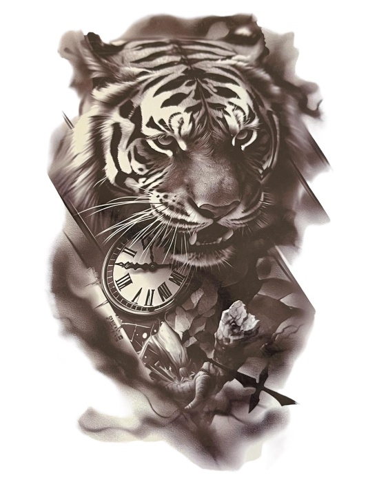 Geçici Aslan Figürlü Dövme Tattoo