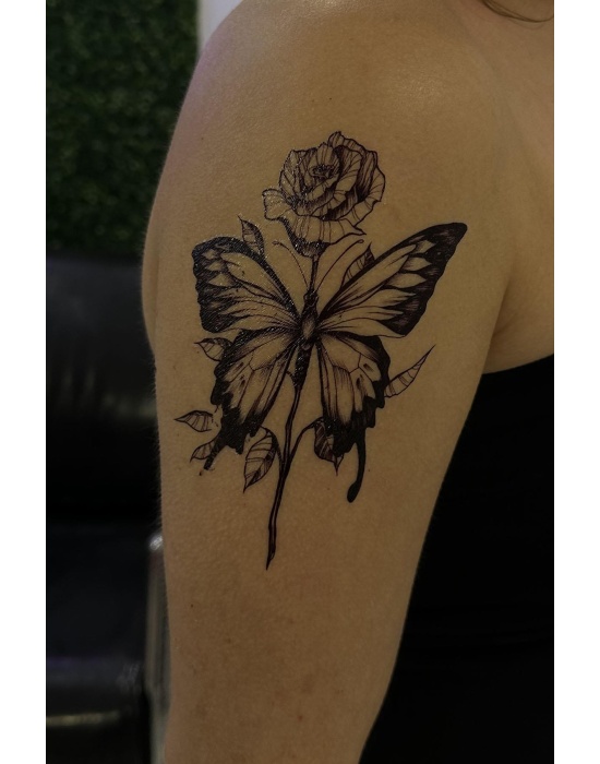 Geçici Kelebek Figürlü Dövme Tattoo