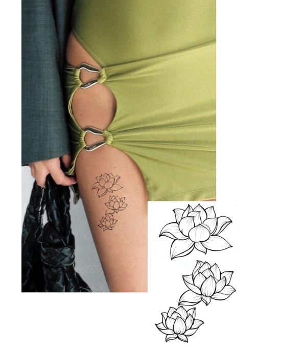 Geçici Çiçek Figürlü Mini Dövme Tattoo