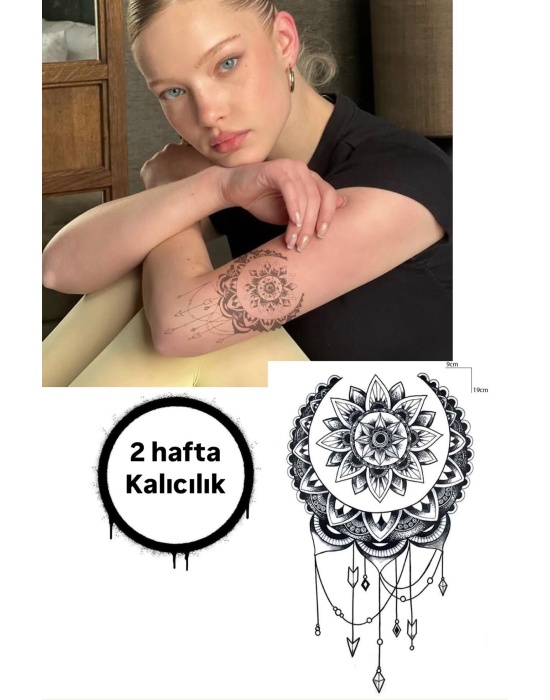 Geçici Lotus Figürlü Dövme Tattoo