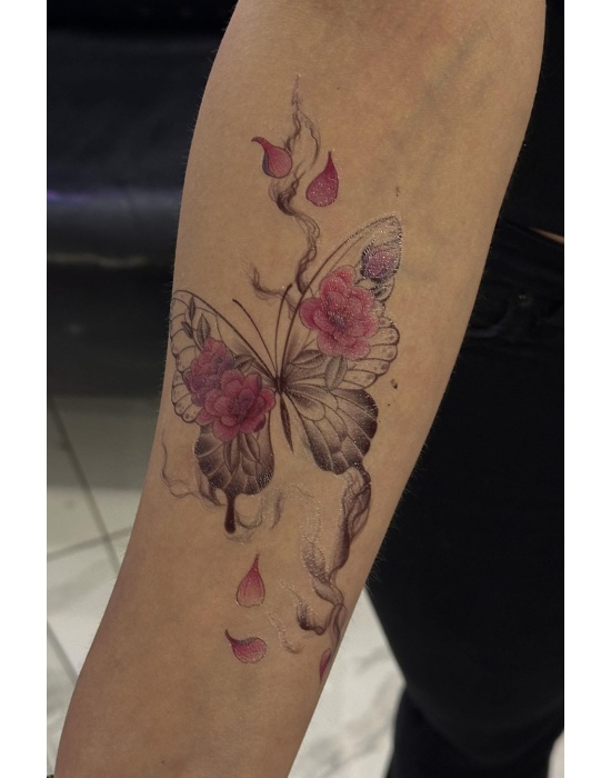 Geçici Kelebek Figürlü Dövme Tattoo