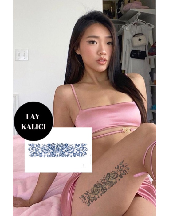 Kelebek Figürlü 12 Saat Sonra Kararan Geçici Dövme Tattoo