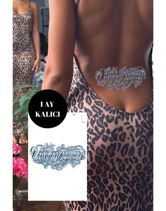 Yazı Detaylı 12 Saat Sonra Kararan Geçici Dövme Tattoo