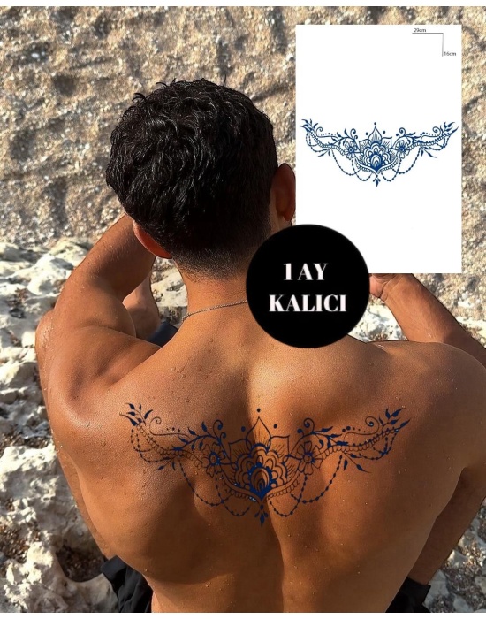 Çiçek Figürlü 12 Saat Sonra Kararan Geçici Dövme Tattoo