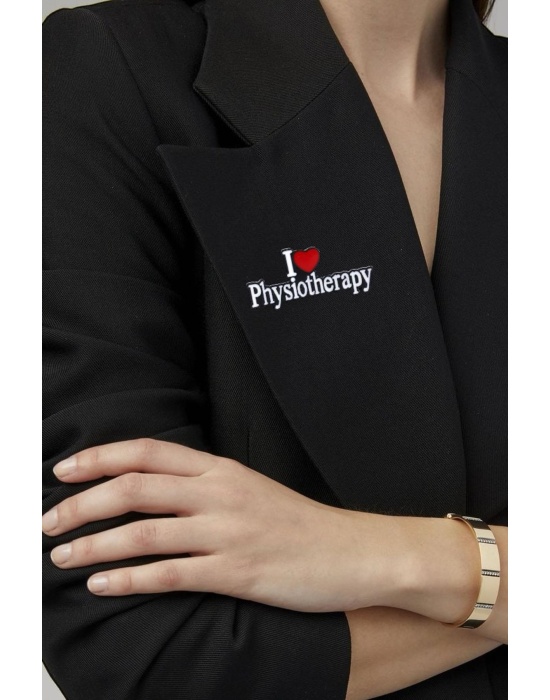 Karışık Renk I Physiotherapy Yazılı Kalp Detaylı Broş