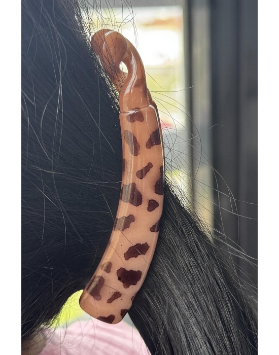 Kahverengi Leopar Desenli Muz Toka