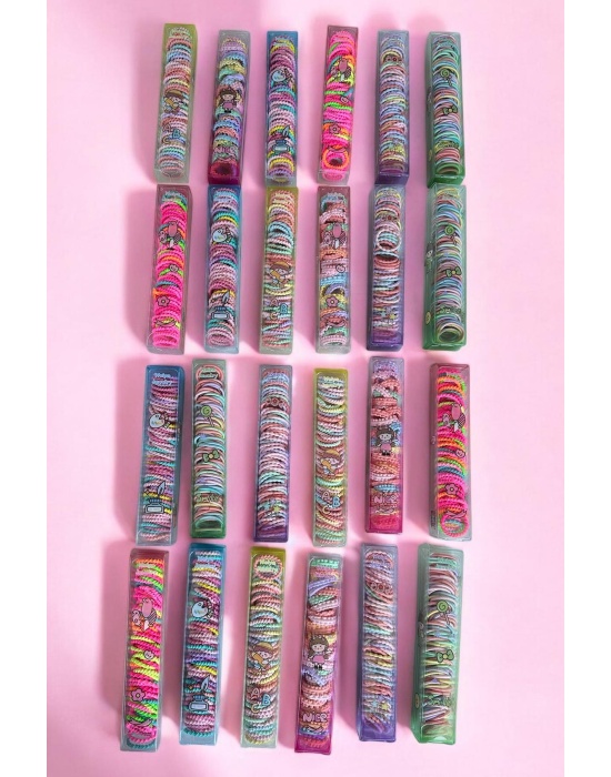 Karışık Renk 24lü Lastik Toka Set
