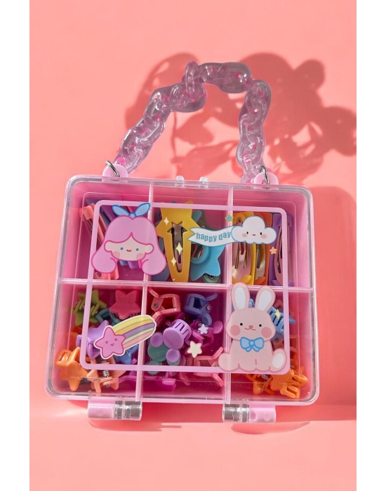 Pembe Renk Çocuk Toka Set