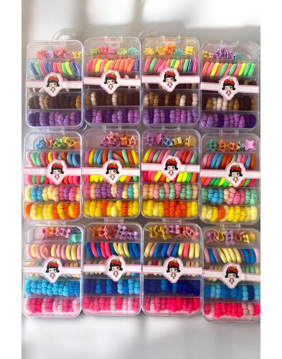 12li Karışık Renk Lastik Toka Set