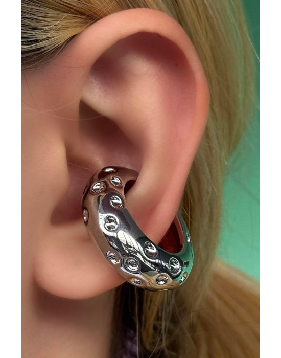 Gümüş Renk Metal Ear Cuff (Çift)