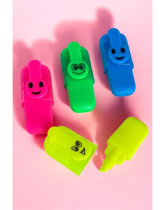 Emoji Figürlü 4lü Fosforlu Kalem Set