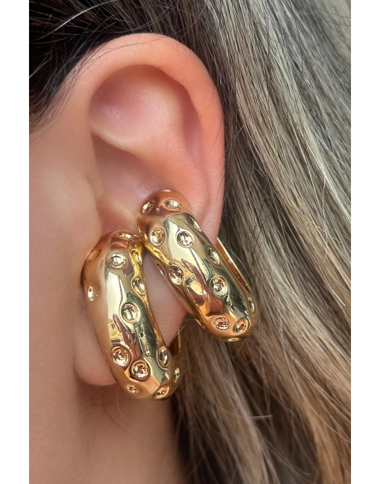 Altın Renk Metal Ear Cuff (Çift)