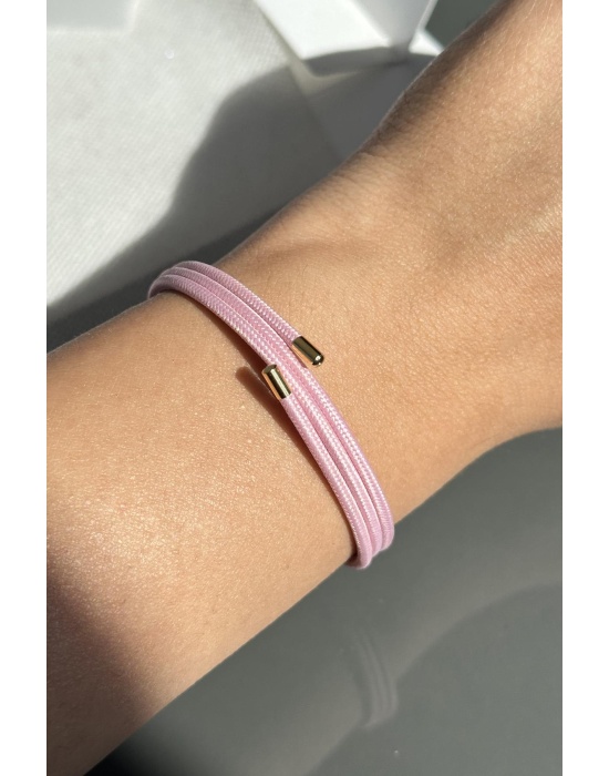 Pembe Renk Mıknatıslı Sarmal Bileklik