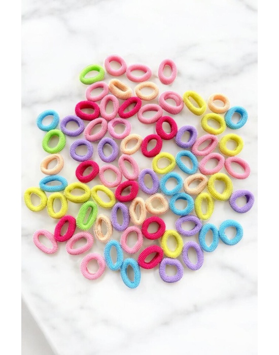 70li Karışık Renk Lastik Toka Set