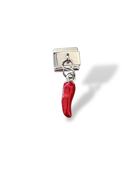 Gümüş Renk Biber Figürlü Çelik Nomination Charm (Tek)